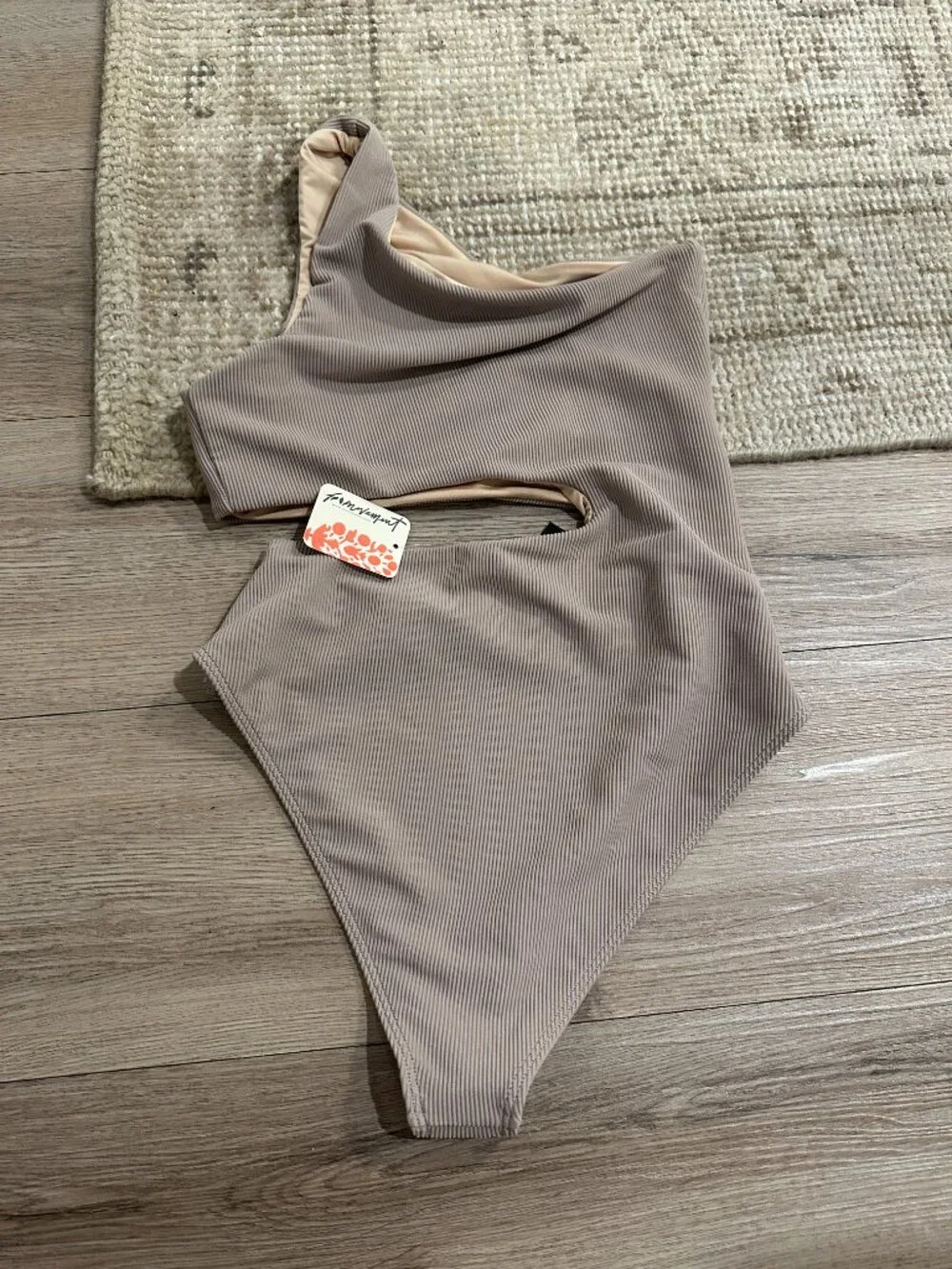 BEACH RIOT Anthropologie Celine One Piece in Taupe Size Small NWT